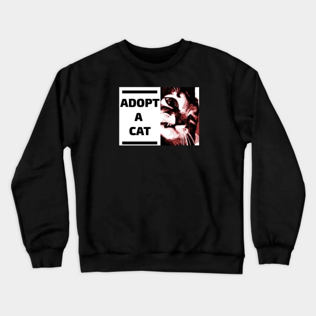 Adopt A Cat Crewneck Sweatshirt by Aisiiyan